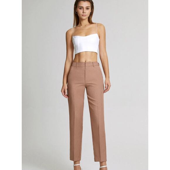 Commense High Waisted Cropped Skinny Straight Leg Trousers XS - Picture 1 of 7